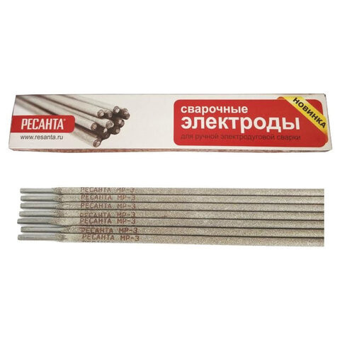 Электроды сварочные РЕСАНТА МР-3 рутиловые, 3х350 мм,пачка 1 кг, 71/6/20 по низкой цене оптом 