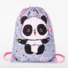 Мешок для обуви BRAUBERG PREMIUM, карман, подкладка, 43х33 см, Funny panda, 270281 по низкой цене оптом 