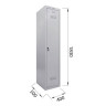 Шкаф металлический для одежды BRABIX "LK 11-40", УСИЛЕННЫЙ, 1 секция, 1830х400х500 мм, 20 кг, 291130, S230BR403102 по низкой цене оптом Краснодар, Москва, Уфа, Казань, Барнаул, Владивосток, Хабаровск, Сахалин, Красноярск, Екатеренбург, 