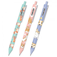 Карандаш механический 0,7 мм с принтом FUNSTER "CORGI", корпус soft-touch ассорти, 182060