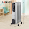 Обогреватель масляный ВЫСОКОЙ ЭФФЕКТИВНОСТИ SONNEN DFB-07BS, 1500 Вт, 7 секций, 5 МАСЛОКАНАЛОВ, 455312 по низкой цене оптом 