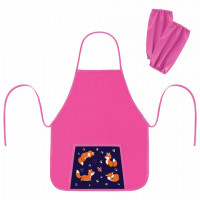 Фартук с нарукавниками для уроков труда ПИФАГОР, 1 карман, 46х54 см, Playing foxes, 273621