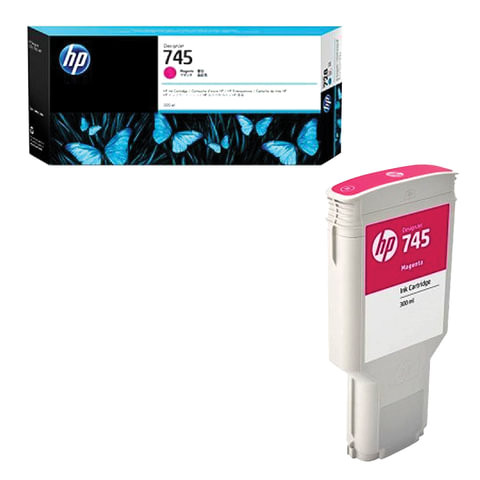 Картридж струйный для плоттера HP (F9K01A) Designjet Z2600/Z5600, №745, пурпурный, 300 мл, оригинальный по низкой цене оптом 