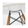 Стол обеденный BRABIX "Eames T-01", круглый диаметр 80 см, опоры дерево, пластик белый, 532633 по низкой цене оптом 