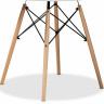 Стол обеденный BRABIX "Eames T-01", круглый диаметр 80 см, опоры дерево, пластик белый, 532633 по низкой цене оптом 