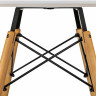 Стол обеденный BRABIX "Eames T-01", круглый диаметр 80 см, опоры дерево, пластик белый, 532633 по низкой цене оптом 