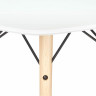 Стол обеденный BRABIX "Eames T-01", круглый диаметр 80 см, опоры дерево, пластик белый, 532633 по низкой цене оптом 