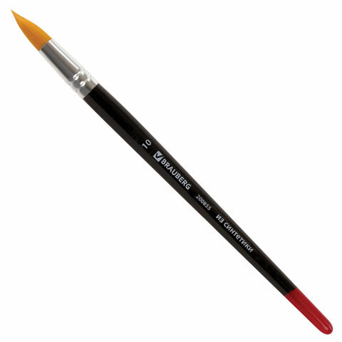 Кисть BRAUBERG синтетика, круглая, №10, 200855 по низкой цене оптом 