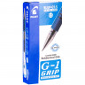 Ручка гелевая с грипом PILOT "G-1 Grip", СИНЯЯ, корпус прозрачный, узел 0,5 мм, линия письма 0,3 мм, BLGP-G1-5