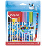 Фломастеры MAPED COLOR'PEPS Ocean Life, 12 цветов, смываемые, вентилируемый колпачок, 845701 по низкой цене оптом 