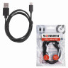 Кабель USB 2.0-micro USB, 1 м, SONNEN, медь, для передачи данных и зарядки, черный, 513115 по низкой цене оптом 