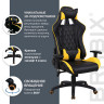 Кресло компьютерное BRABIX "GT Master GM-110", две подушки, экокожа, черное/желтое, 531927 по низкой цене оптом 