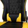 Кресло компьютерное BRABIX "GT Master GM-110", две подушки, экокожа, черное/желтое, 531927 по низкой цене оптом 