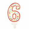 Свеча-цифра для торта "6" ДВУСТОРОННЯЯ с конфетти, 8,5 см, ЗОЛОТАЯ СКАЗКА, держатель, блистер, 591399 по низкой цене оптом 