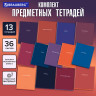 Тетради предметные, КОМПЛЕКТ 13 ПРЕДМЕТОВ, 36л, обложка мелованная бумага, BRAUBERG, КОЛОР, 405161 по низкой цене оптом 