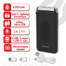 Аккумулятор внешний 8000mAh SONNEN POWERBANK K802 БЕСПРОВОДНАЯ ЗАРЯДКА, 2USB, литий-полимер, 263030 по низкой цене оптом 