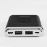 Аккумулятор внешний 8000mAh SONNEN POWERBANK K802 БЕСПРОВОДНАЯ ЗАРЯДКА, 2USB, литий-полимер, 263030 по низкой цене оптом 