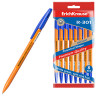 Ручки шариковые ERICH KRAUSE R-301 Stick Orange, СИНИЕ, набор 8 штук, 0,7мм, 56614 по низкой цене оптом 