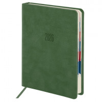 Ежедневник датированный 2026 B6 125х173мм GALANT Vivid, под кожу, зеленый, 117409