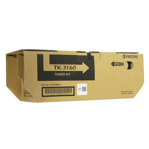 Тонер-картридж KYOCERA (TK-3160) ECOSYS P3045dn/P3050dn/P3055dn/P3060dn, ресурс 12500 стр., оригинальный, 1T02T90NL1 по низкой цене оптом 