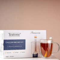 Чай в стиках TEATONE "Английский завтрак", 100 стиков по 1,8г, ш/к 80287, 1255