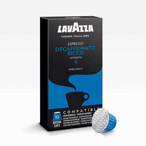 Кофе в капсулах LAVAZZA "Decaffeinato Ricco" для кофемашин Nespresso, 10 порций, 8110 по низкой цене оптом Кофе в капсулах LAVAZZA "Decaffeinato Ricco" для кофемашин Nespresso, 10 порций, 8110 по низкой цене оптом