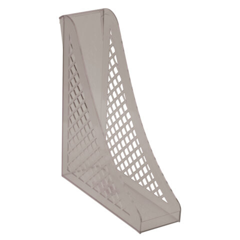 Лоток вертикальный для бумаг BRAUBERG ECO, 240х80х290 мм, сетчатый, дымчатый, 239015 по низкой цене оптом 