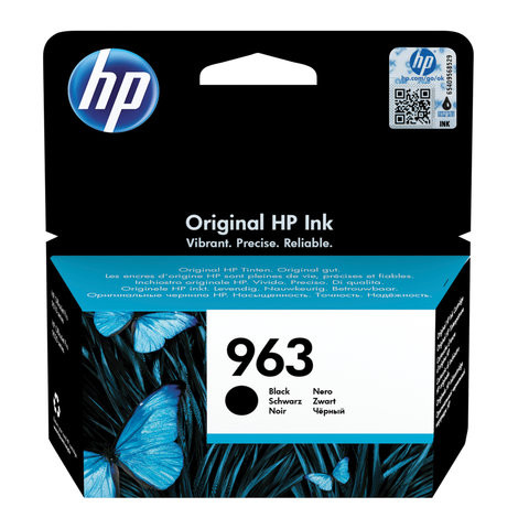 Картридж струйный HP (3JA26AE) для HP OfficeJet Pro 9010/9013/9020/9023, №963 черный, ресурс 1000 страниц по низкой цене оптом 
