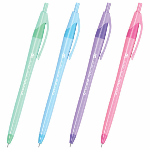 Ручка шариковая автоматическая масляная BRAUBERG "DUAL COLOR", СИНЯЯ, игольчатый наконечник 0,7 мм, линия письма 0,35 мм, 144327 по низкой цене оптом Ручка шариковая автоматическая масляная BRAUBERG "DUAL COLOR", СИНЯЯ, игольчатый наконечник 0,7 мм, линия письма 0,35 мм, 144327 по низкой цене оптом