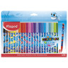 Фломастеры MAPED COLOR'PEPS Ocean Life, 24 цвета, смываемые, вентилируемый колпачок, 845703 по низкой цене оптом 