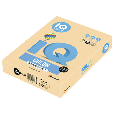 Бумага цветная IQ color, А4, 160 г/м2, 250 л., тренд, золотистая, GO22 по низкой цене оптом 