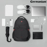 Рюкзак GERMANIUM "S-06" универсальный, уплотненная спинка, облегченный, черный, 46х32х15 см, 226953 по низкой цене оптом 