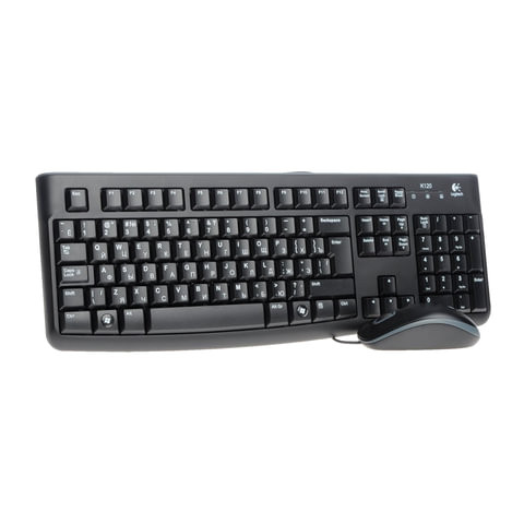 Набор проводной LOGITECH Desktop MK120, USB, клавиатура, мышь 2 кнопки+1 колесо-кнопка, 1000 dpi, черный, 920-002561 по низкой цене оптом Краснодар, Москва, Уфа, Казань, Барнаул, Владивосток, Хабаровск, Сахалин, Красноярск, Екатеренбург, 