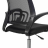 Кресло BRABIX "Fly MG-396", с подлокотниками, сетка, хром, черное, 532086 по низкой цене оптом 