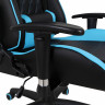 Кресло компьютерное BRABIX "GT Master GM-110", две подушки, экокожа, черное/голубое, 531928 по низкой цене оптом 