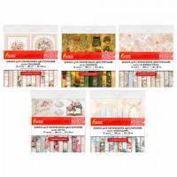Бумага для скрапбукинга 30*30см, двустор, 12л. 180г/м2,АССОРТИ, 5 дизайнов, ОСТРОВ СОКРОВИЩ, 665440