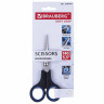 Ножницы BRAUBERG "Soft Grip", 140 мм, черно-синие, резиновые вставки, 3-х сторонняя заточка, 230760 по низкой цене оптом 