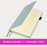 Блокнот А5 138x213мм BRAUBERG Velvet, резинка, держатель, 80л, клетка, серо-голубой, 116241 по низкой цене оптом 