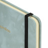 Блокнот А5 138x213мм BRAUBERG Velvet, резинка, держатель, 80л, клетка, серо-голубой, 116241 по низкой цене оптом 