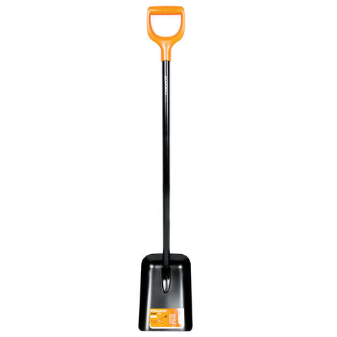 Лопата совковая FISKARS Solid, D-образная ручка, высота 127 см, стальной черенок, 1026685 по низкой цене оптом Краснодар, Москва, Уфа, Казань, Барнаул, Владивосток, Хабаровск, Сахалин, Красноярск, Екатеренбург, 