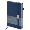 Ежедневник датированный 2026 А5 138x213мм BRAUBERG Control, под кожу, держатель для ручки, синий, 117121 по низкой цене оптом 