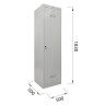 Шкаф металлический для одежды BRABIX "LK 11-50", УСИЛЕННЫЙ, 2 отделения, 1830х500х500 мм, 22 кг, 291132, S230BR404102 по низкой цене оптом Краснодар, Москва, Уфа, Казань, Барнаул, Владивосток, Хабаровск, Сахалин, Красноярск, Екатеренбург, 