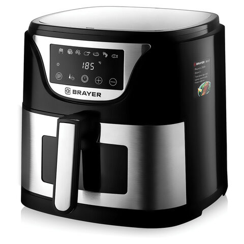 Аэрогриль BRAYER BR2037, 1500 Вт, 5 л, 7 программ, таймер, сенсорное управление, нерж по низкой цене оптом 