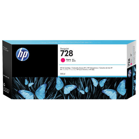 Картридж струйный для плоттера HP (F9K16A) Designjet T830/T730, №728, пурпурный, 300 мл, оригинальный по низкой цене оптом 