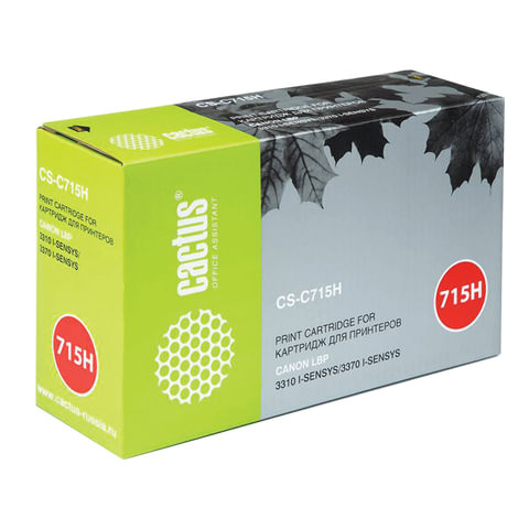 Картридж лазерный CACTUS (CS-C715H) для CANON i-SENSYS 3310/3370, ресурс 7000 стр. по низкой цене оптом 