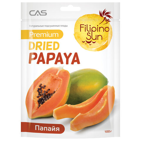 Папайя FILIPINO SUN сушеная, 100 г, пакет, 4603757493123 по низкой цене оптом 