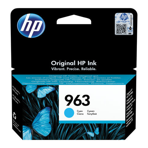 Картридж струйный HP (3JA23AE) для HP OfficeJet Pro 9010/9013/9020/9023, №963 голубой, ресурс 700 страниц по низкой цене оптом 
