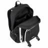 Рюкзак BRAUBERG FUSION универcальный, USB-порт, черный с белыми вставками, 45х31х15см, 271657 по низкой цене оптом 