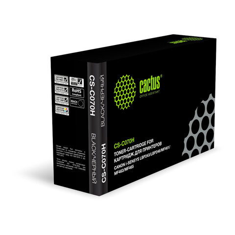 Картридж лазерный CACTUS (CS-C070H) для Canon i-SENSYS LBP243/LBP246/MF461/MF463/MF46 по низкой цене оптом 