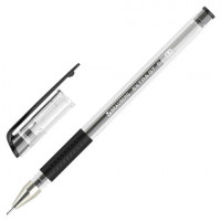 Ручка гелевая с грипом BRAUBERG "EXTRA GT NEEDLE", ЧЕРНАЯ, игольчатый узел 0,5 мм, линия 0,35 мм, 143918